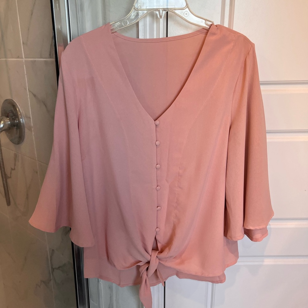 Blush pink blouse